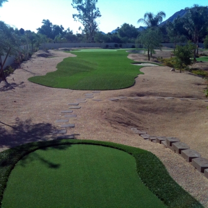 Faux Grass Jamul, California Home Putting Green, Backyard