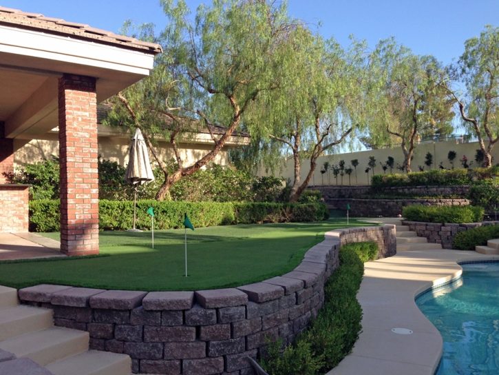 Artificial Turf Poway, California Office Putting Green, Small Front Yard Landscaping