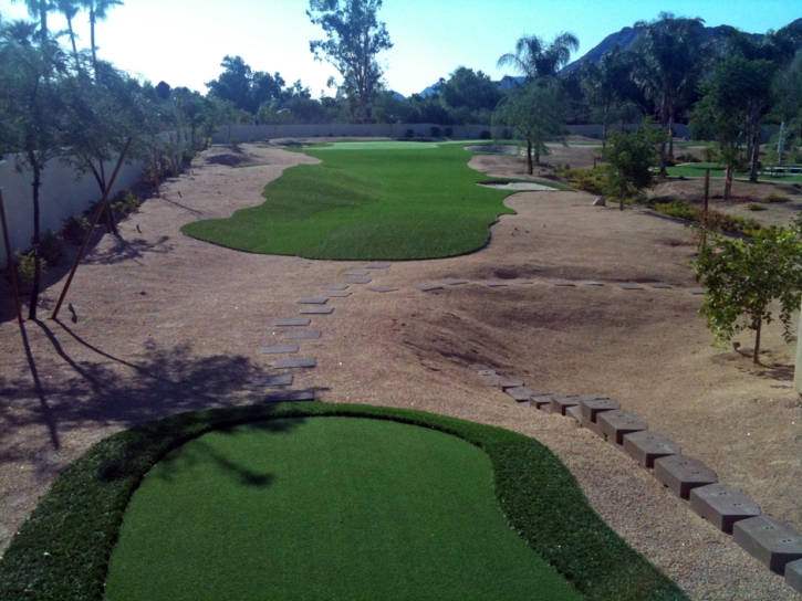 Faux Grass Jamul, California Home Putting Green, Backyard