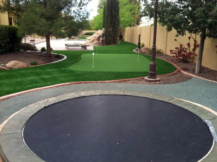 Grass Carpet Bostonia, California Putting Green Turf, Backyard Makeover